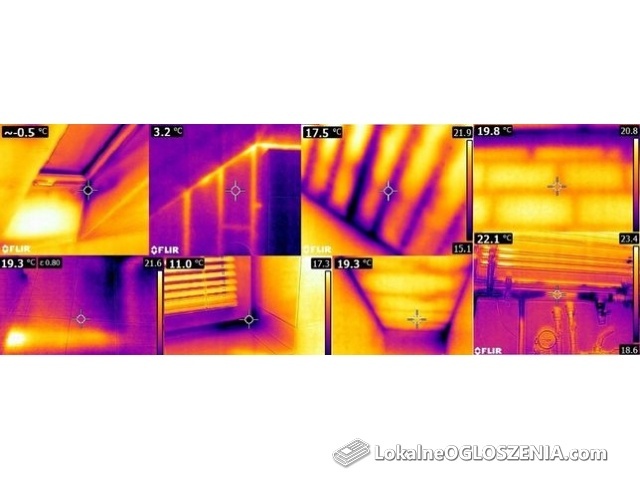 Termowizja budynków, badanie kamerą termowizyjną, mostki termiczne 