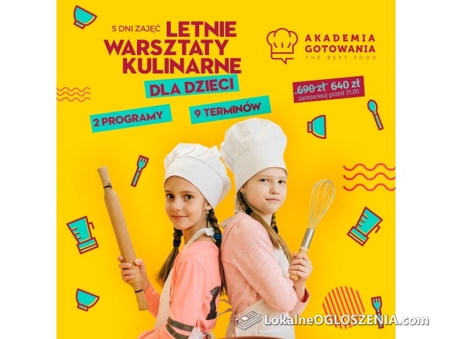 Letnie warsztaty kulinarne dla dzieci, półkolonie Poznań