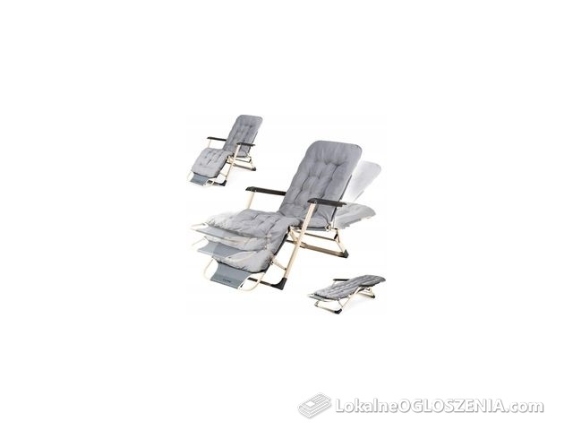 Outtec Leżak Ogrodowy Z Poduszką I Zagłówkiem O42046