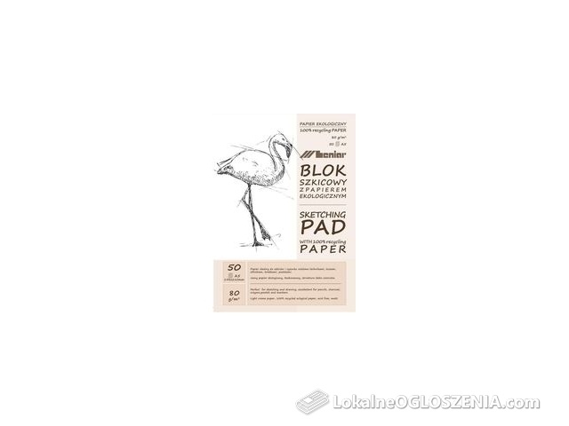 Leniar Blok szkicowy z eko papierem A5/50k