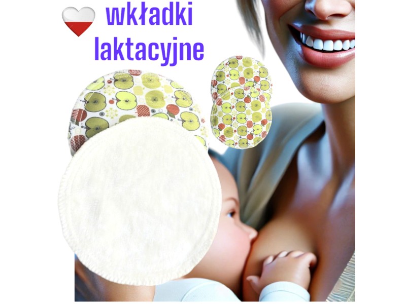 WKŁADKI LAKTACYJNE PUL bambus - JABŁKA