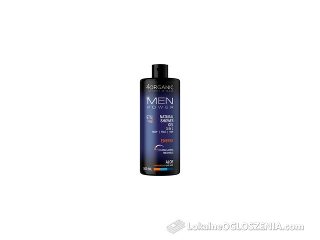 4ORGANIC Men Power Naturalny żel pod prysznic dla mężczyzn, 500 ml