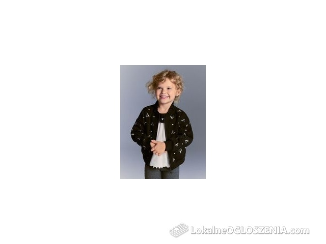 Reserved - Bluza bomber z aplikacją - czarny