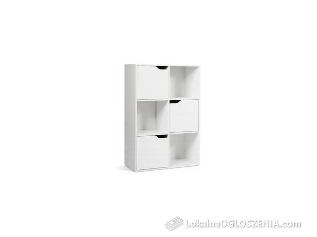 Costway Regał z półkami i szafkami 6 przegródek (HW63873)