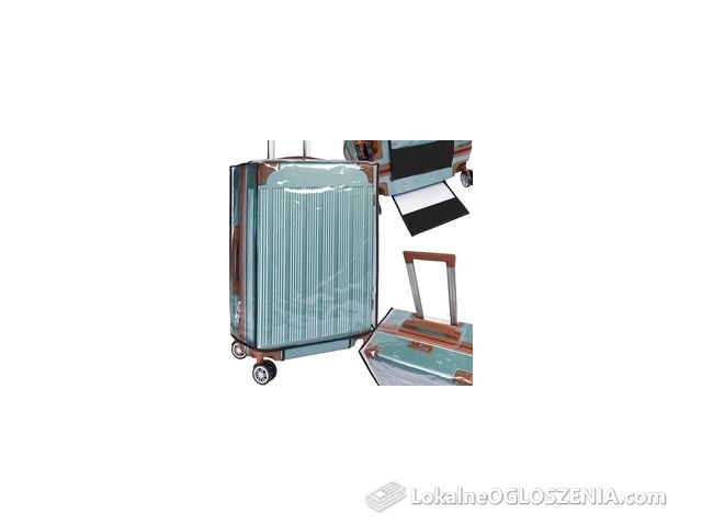 Pokrowiec na Dużą Walizkę Podróżną Ochronny Etui Bagaż Duży L Przezroczysty