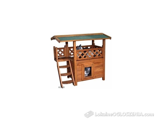 Kerbl Domek Loża dla kota - Dł. x szer. x wys.: 77 x 50 x 73 cm