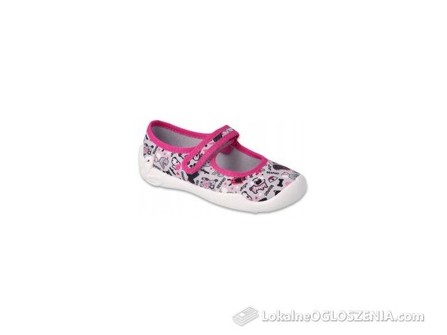 Kapcie dziecięce dziewczęce baleriny domowe na rzepy Befado 114Y521 33