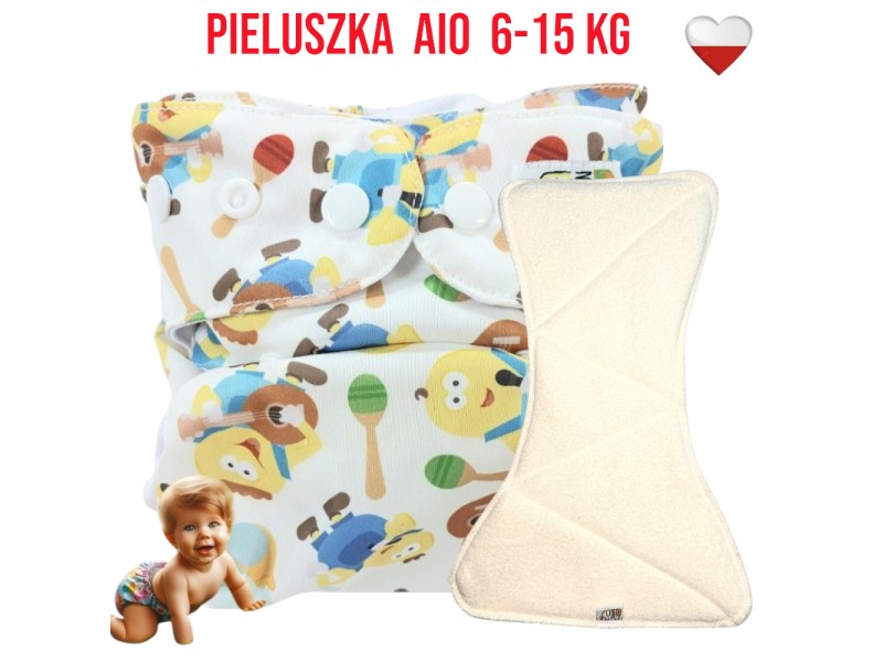Pieluszka Wielorazowa AIO Kieszonka Coolmax  NAPPINIONKI  NappiMe