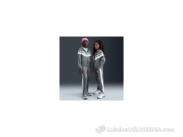 Dres z kapturem dla dużych dzieci Dri-FIT Nike Sportswear - Szary