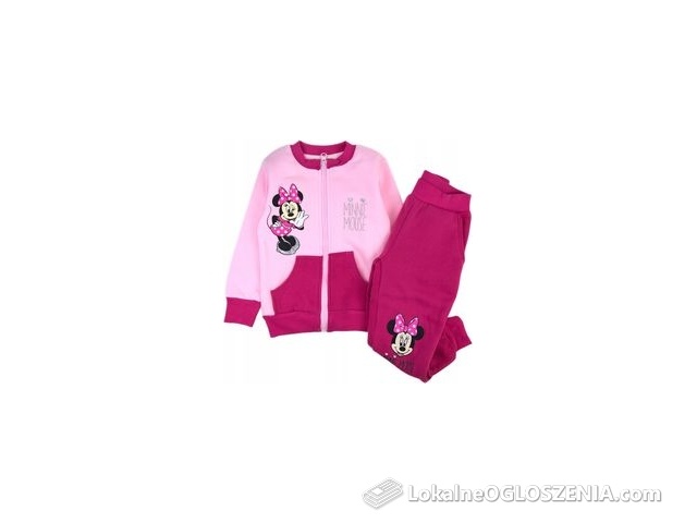 Dres Myszka Minnie Dziecięcy Dziewczęcy Bluza Spodnie Komplet Disney Mini