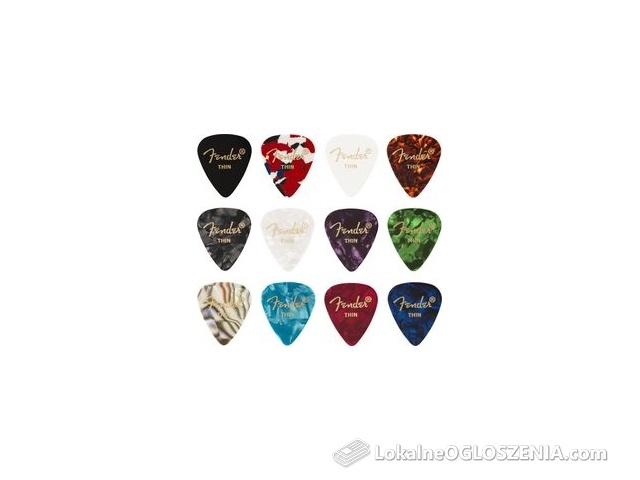 Fender 351 Shape Celluloid Medley Thin 12 Pack