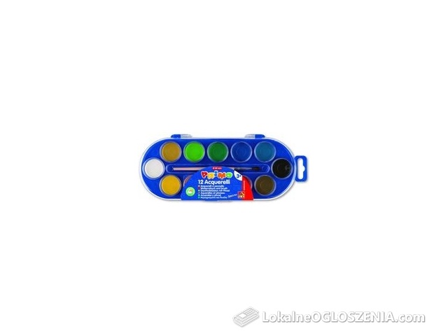 PRIMO Farby akwarelowe, pastylka 12 kolorów, 30mm