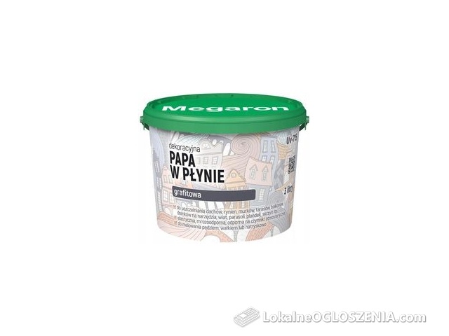 INNA MEGARON DEKORACYJNA PAPA W PŁYNIE GRAFIT UV-715 3L 653456346