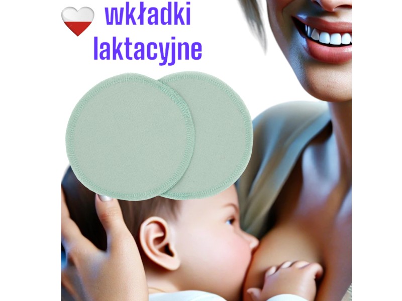 WKŁADKI LAKTACYJNE WEŁNIANE - JASNA ZIELEŃ