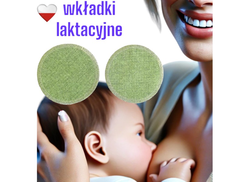 WKŁADKI LAKTACYJNE WEŁNIANE - ZIELONA TRAWKA