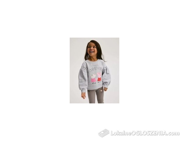 Reserved - Bawełniana bluza Świnka Peppa - jasnoniebieski