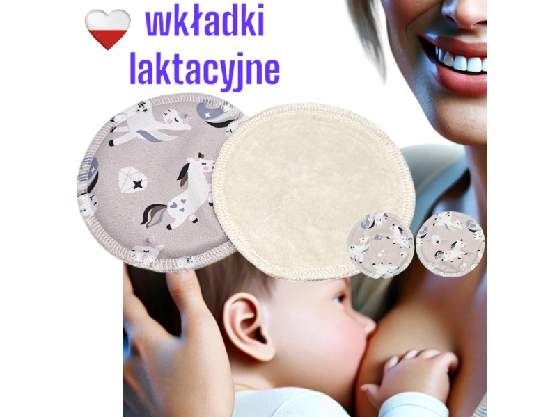 WKŁADKI LAKTACYJNE PUL bambus - JEDNOROŻCE