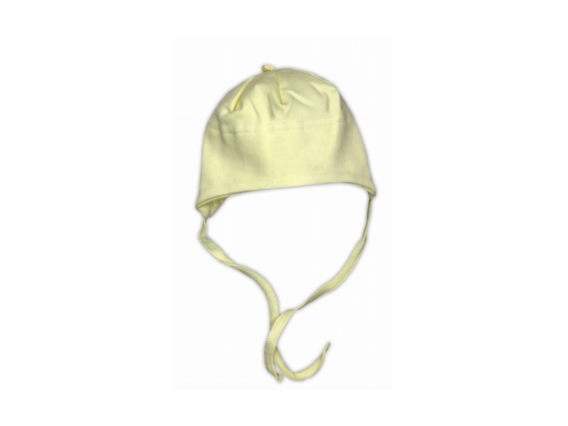 Czapeczka wiązana żółta