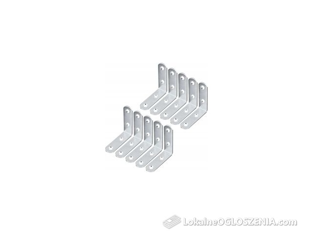 Global Service 10X Kątownik Meblowy,Łącznik Do Płyt Wspornik Do Półki 50 X 50 Metal Mocny (21073350)