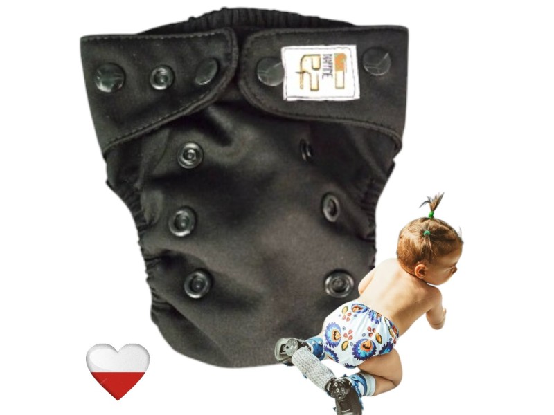 MINI KIESZONKA BAMBUS - INNE CZARNA pieluszki NappiMe