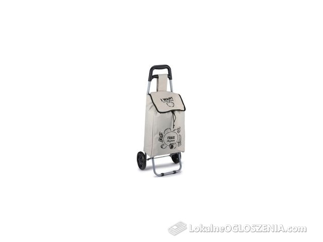 Wózek torba na kólkach na zakupy ze stelażem 25l - szary