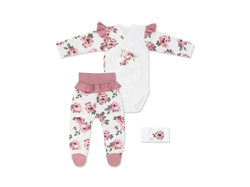 KOMPLET DLA DZIEWCZYNKI RÓŻA BIAŁA