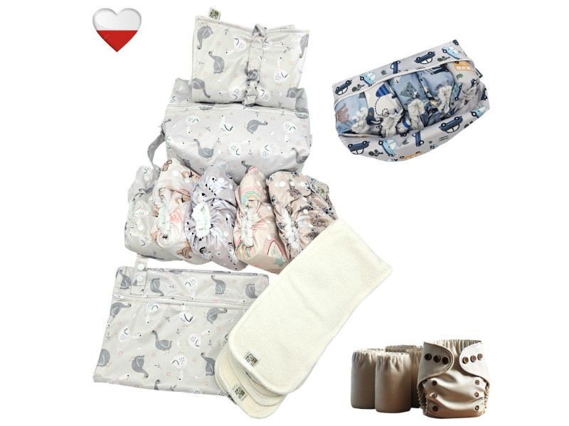 Zestaw Pieluch Wielorazowych GĄSKI