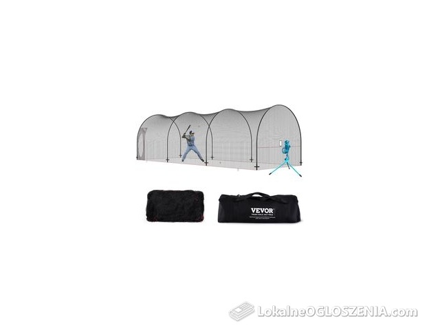 Klatka do baseballu 10 m, przenośna siatka treningowa z torbą