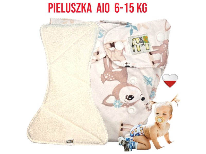 Pieluszka Wielorazowa AIO Kieszonka Mikropolar SARENKI NappiMe