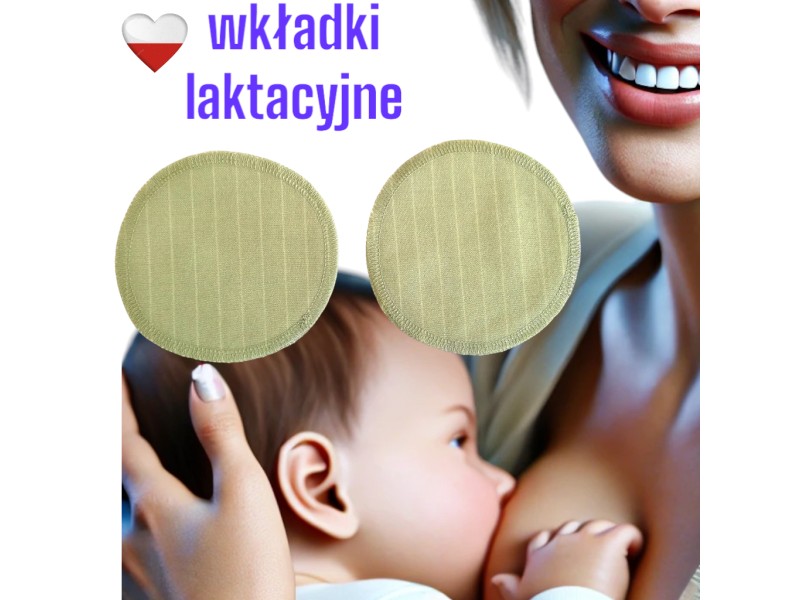 WKŁADKI LAKTACYJNE WEŁNIANE - ZIELONE PASY
