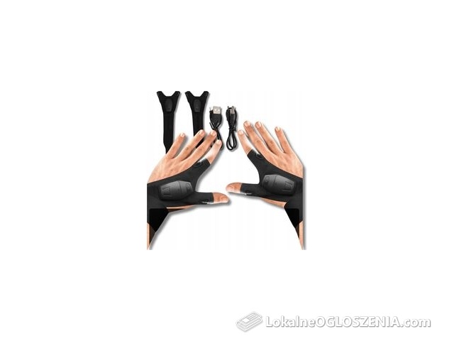 Toys4Boys Rękawiczki Led Usb Z Latarką Świecące Rękawice Ładowane