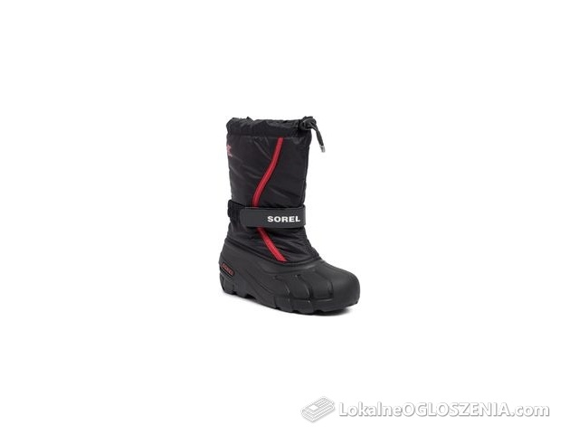 Śniegowce SOREL - Youth Flurry NY1965 Black/Bright Red