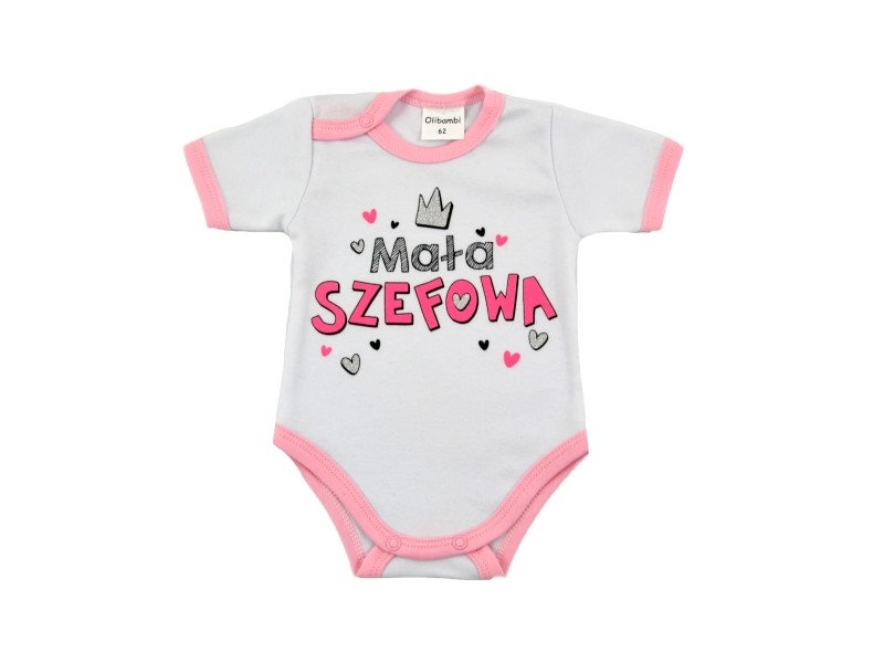 Body niemowlęce MAŁA SZEFOWA białe