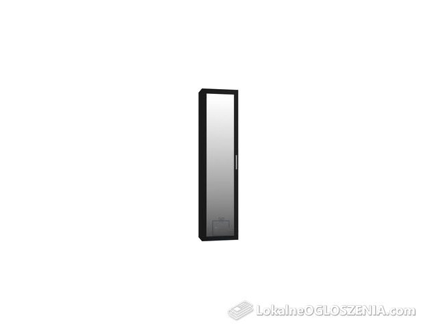 SZAFA DUO LUSTRO WIESZAK PRZEDPOKÓJ CZERŃ MAT