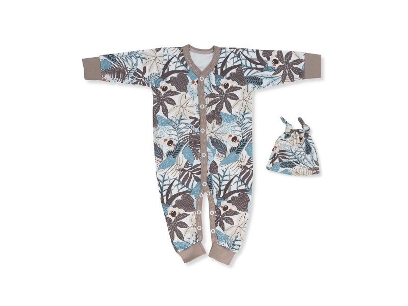 KOMPLET RAMPERS+CZAPECZKA Z KOLEKCJI MIŚ KOALA ŚMIETANKA