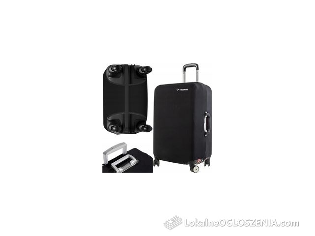 Pokrowiec Ochronny na Średnią Walizkę Podróżną M Etui Bagaż 62x43x27 Czarny