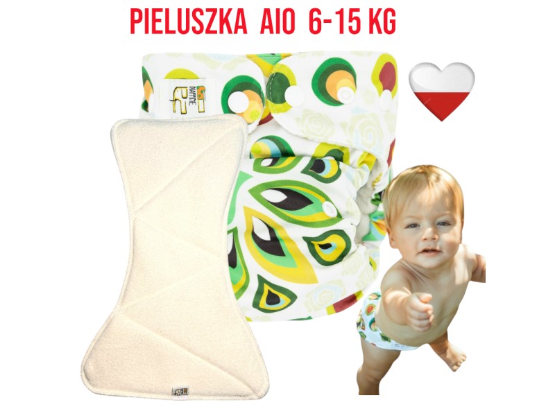 Pieluszka Wielorazowa AIO Kieszonka Coolmax PAWIE  NappiMe