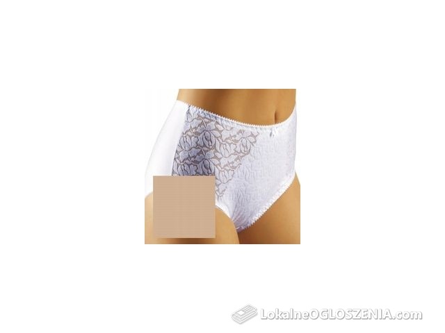 Emili figi majtki Norma wysoki stan koronka beż