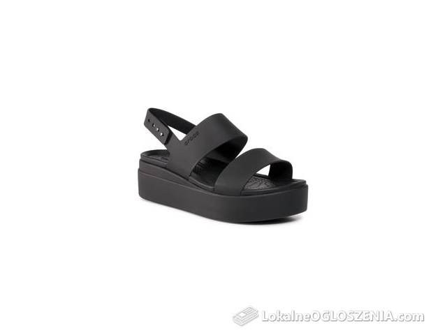 Sandały CROCS - Brooklyn Low Wedge W 206453  Black/Black