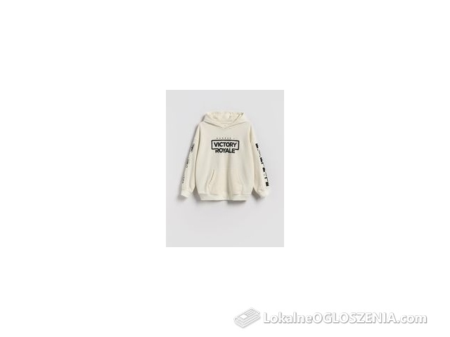 Reserved - Bluza z nadrukiem Fortnite - biały