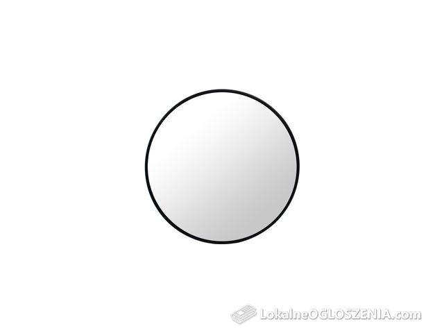 Lustro Okrągłe Ścienne Loft Rama 80 Cm Czarne
