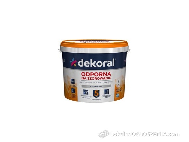 Dekoral Akrylit W Plus Śnieżnobiały 10l