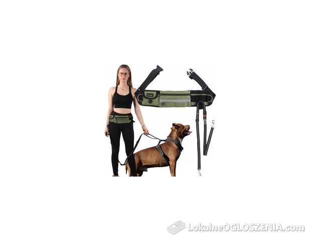 Wobell Smycz Pas Biodrowy Nerka Dla Psa Sportowa Regulowana Amortyzator Mocna 50Kg PASBIODROWYSMYCZDLAPSAZAMORTYZATOREM