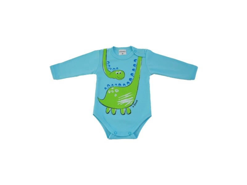 Body niemowlęce dł. rękaw DINO BŁĘKIT