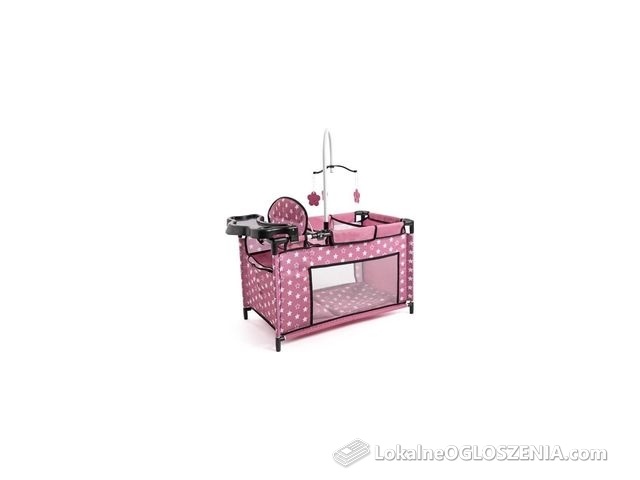 Bayer Design Łóżeczko Dla Lalki Różowe Z Akcesoriami