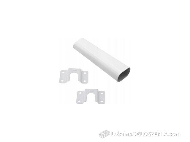 Merkury Drążek Owalny Do Szafy 90 Cm Biały 2 Mocowania