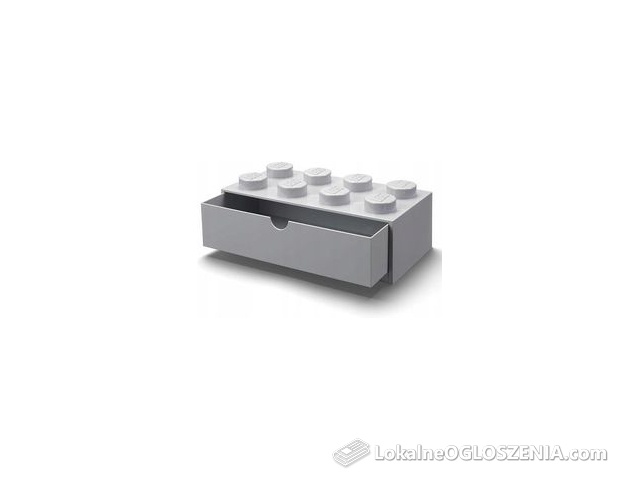 LEGO Pojemnik Klocek 8 Szuflada Szary Na Biurko