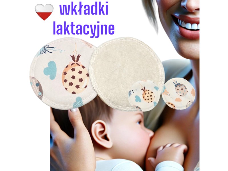 WKŁADKI LAKTACYJNE PUL bambus - BALONY MIĘTOWE