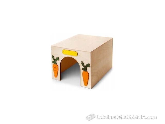 DOMEK PROSTOKĄTNY DLA KRÓLIKA GRYZONI 28X23X19CM