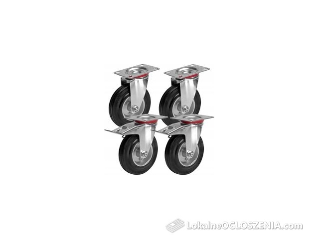 Ehokery Kółka Jezdne Do Wózka Przyczepki Zestaw 4 Kółek Do 400Kg